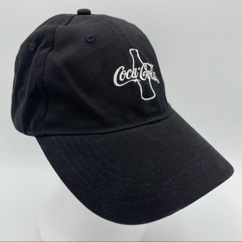 COCA COLA Embroidered Black & White Apollo USA Baseball Cap Hat